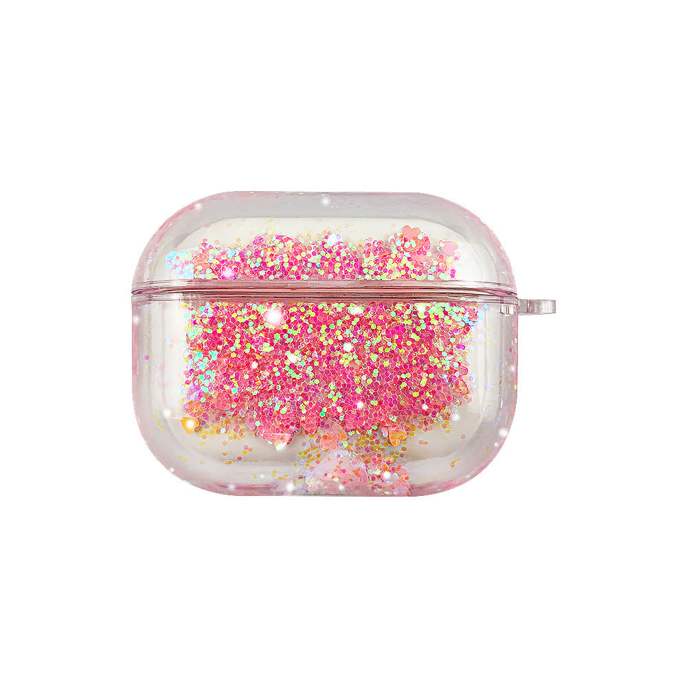 Wholesale Plastic Liquid Quicksand Earphone Case